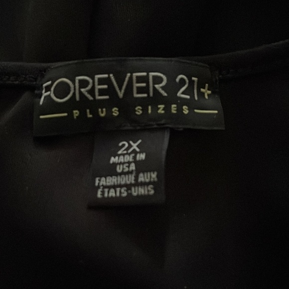 Forever 21+ Black Peplum Dress with detail - Picture 4 of 4